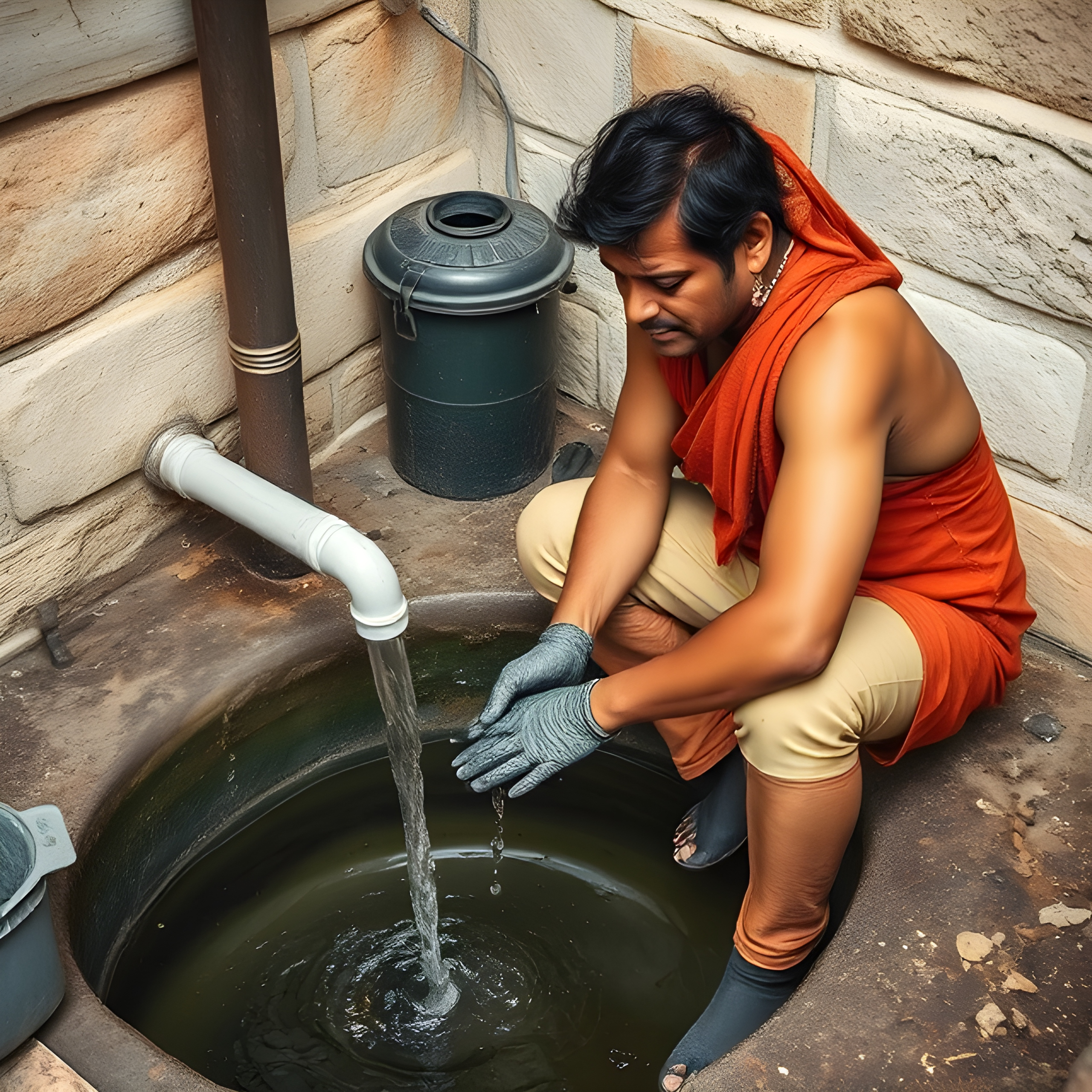 Dedicated water tank cleaning technician from P Cube